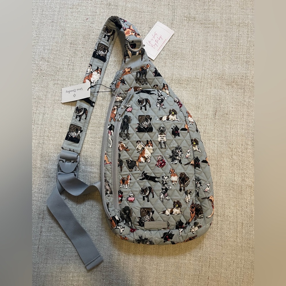 NWT Vera Bradley Essential Sling DOG SHOW